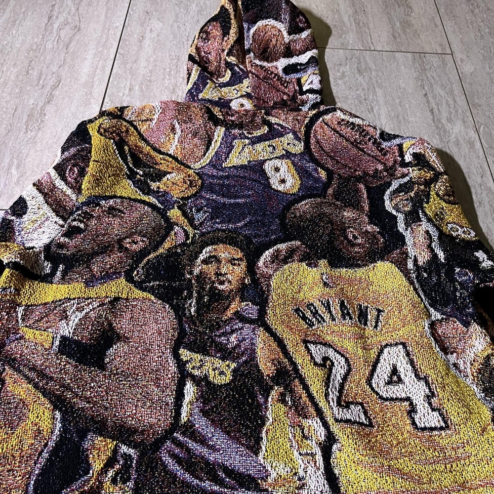 VoltLA Los Angeles Lakers Kobe Bryant Tapestry Hoodie Mens Medium NBA Basketball - Picture 4 of 9